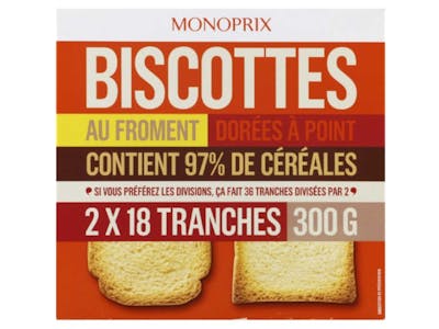 Biscottes au froment - Monoprix product image