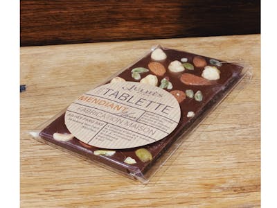 Tablette de chocolat noir mendiant Julhès product image