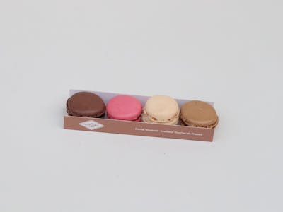 Macarons Pâtissiers : Chocolat Noir, Fraise, Vanille, Café product image