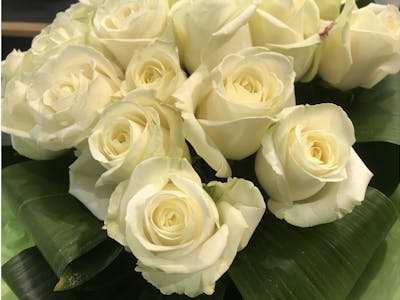 Bouquet contemporain de roses blanches product image