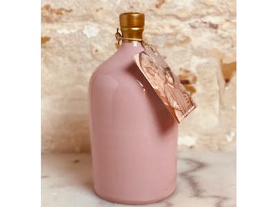Bouteille d’huile d’olive en céramique artisanale - rose pâle product image