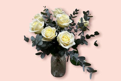 Le bouquet de roses blanches (petit) product image