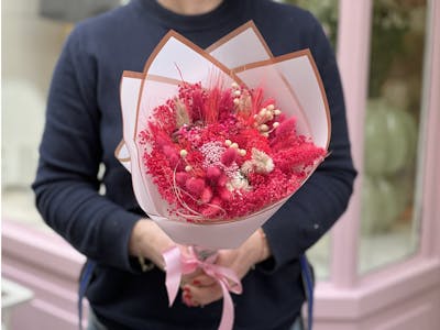Bouquet fuchsia de fleurs séchées product image