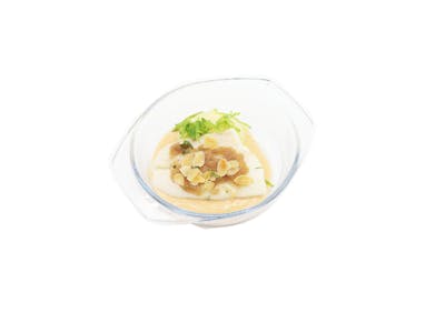Le cabillaud aux amandes, pommes de terre écrasées Cocotte product image