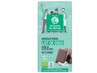 Tablette de chocolat au lait de coco vegan Bio product image