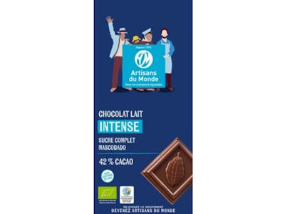 Chocolat au lait intense 42% Bio Artisans Du Monde product image
