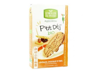 Biscuits P'tit Dej Chocolat Miel Bio Moulin du Pivert product image